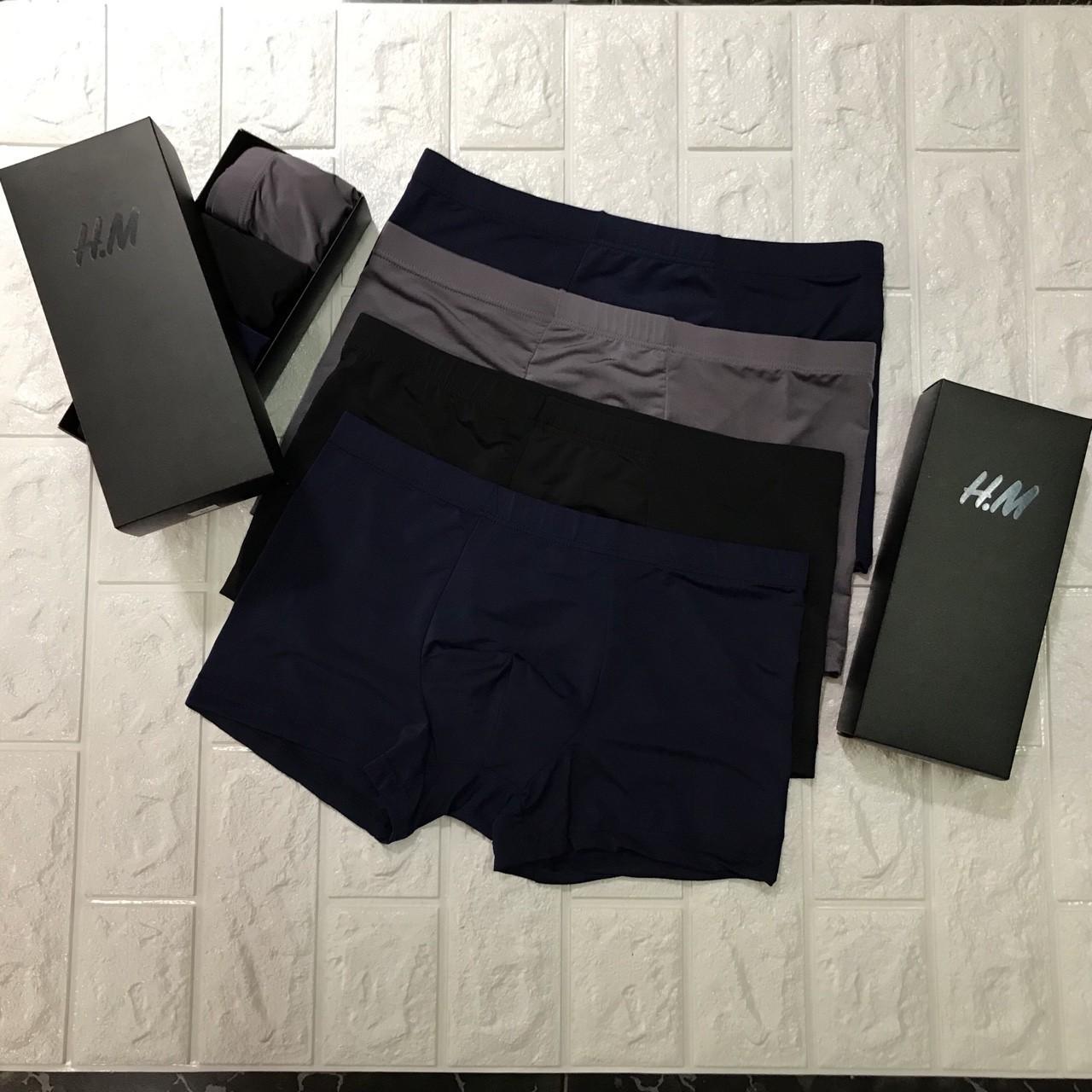 combo hộp 4 quần boxer HM thanh lịch cao cấp
