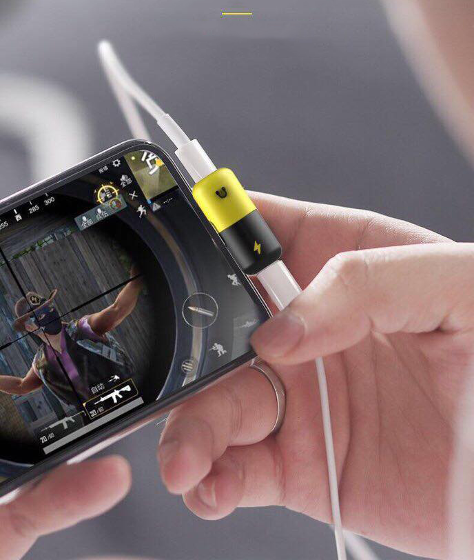 Jack Đầu chuyển âm thanh iphone 2 in 1 Lightning Splitter Adapter