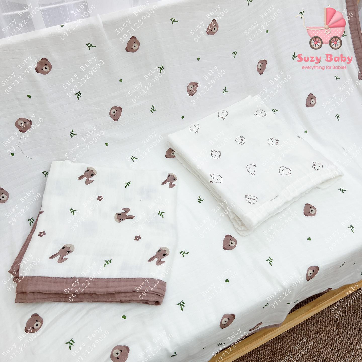 Chăn aden 4 lớp sợi tre kháng khuẩn cho bé