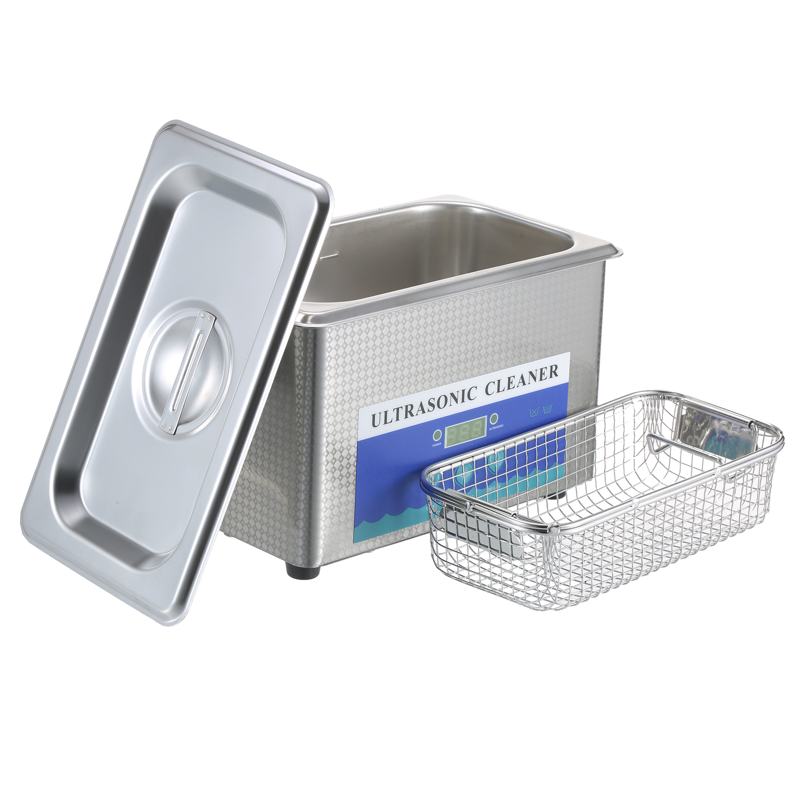 900mL Digital Ultrasonic Cleaner with Degassing Function Household Glasses Cleaning Machine Stainless Steel Jewelry Cleaning Tool Toothbrush Cleaning Instrument US Plug