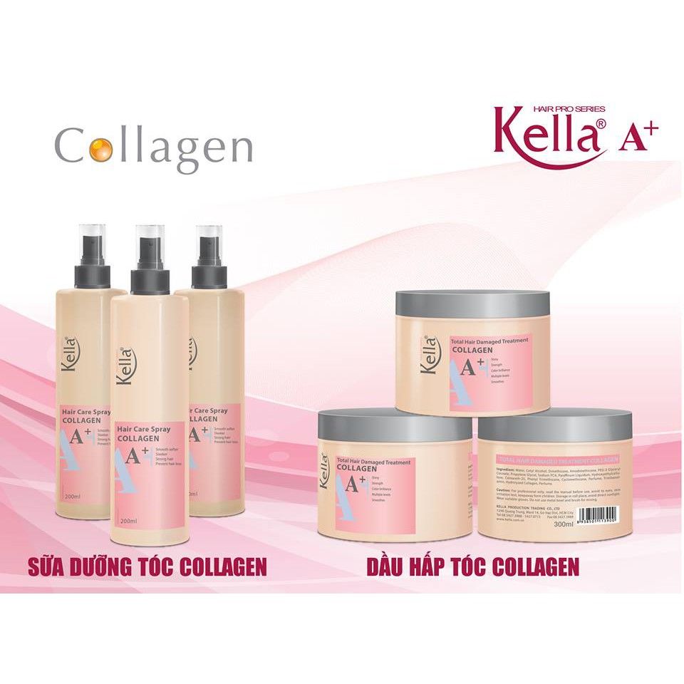 [HCM]Sữa dưỡng tóc Kella Collagen A+ 200ml