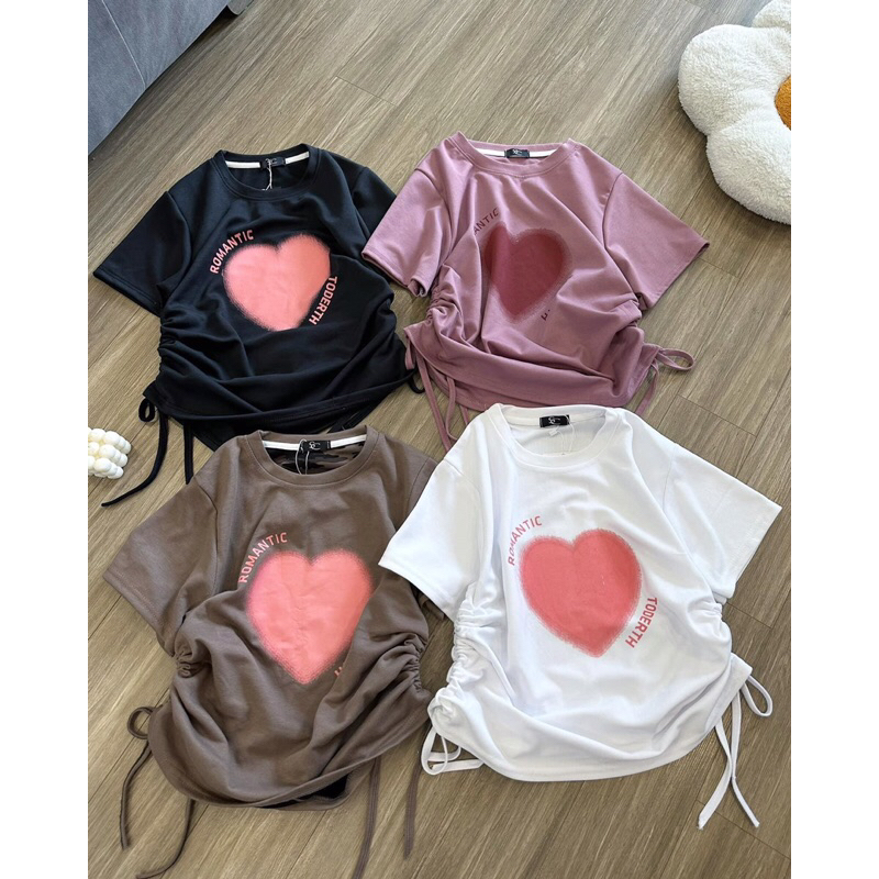Áo croptop rút dây chất thun gân