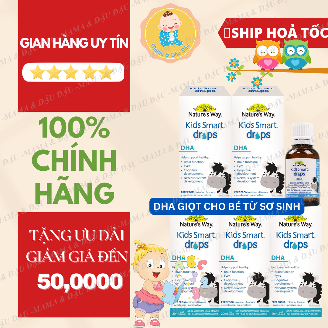 [DATE 2025][ĐỦ BILL][CHÍNH HÃNG][ÚC] DHA GIỌT NATURE'S WAY CHO BÉ SÁNG TRÍ