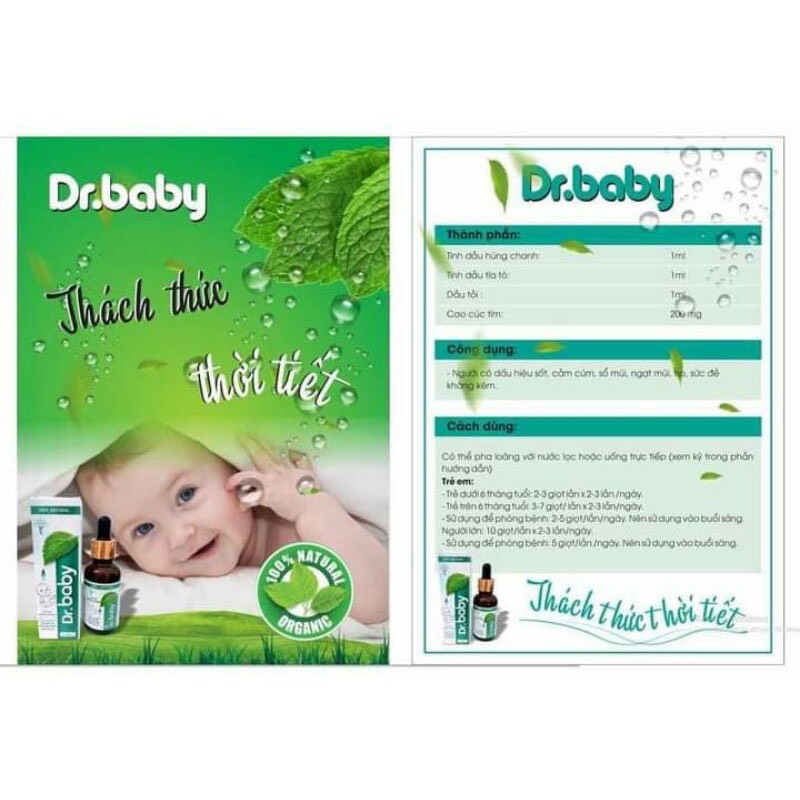 Tinh Dầu Húng Chanh Dr Baby 30ml