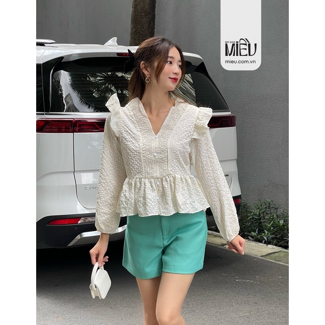MIỀU_ÁO KIỂU CỔ V TAY DÀI SHANE