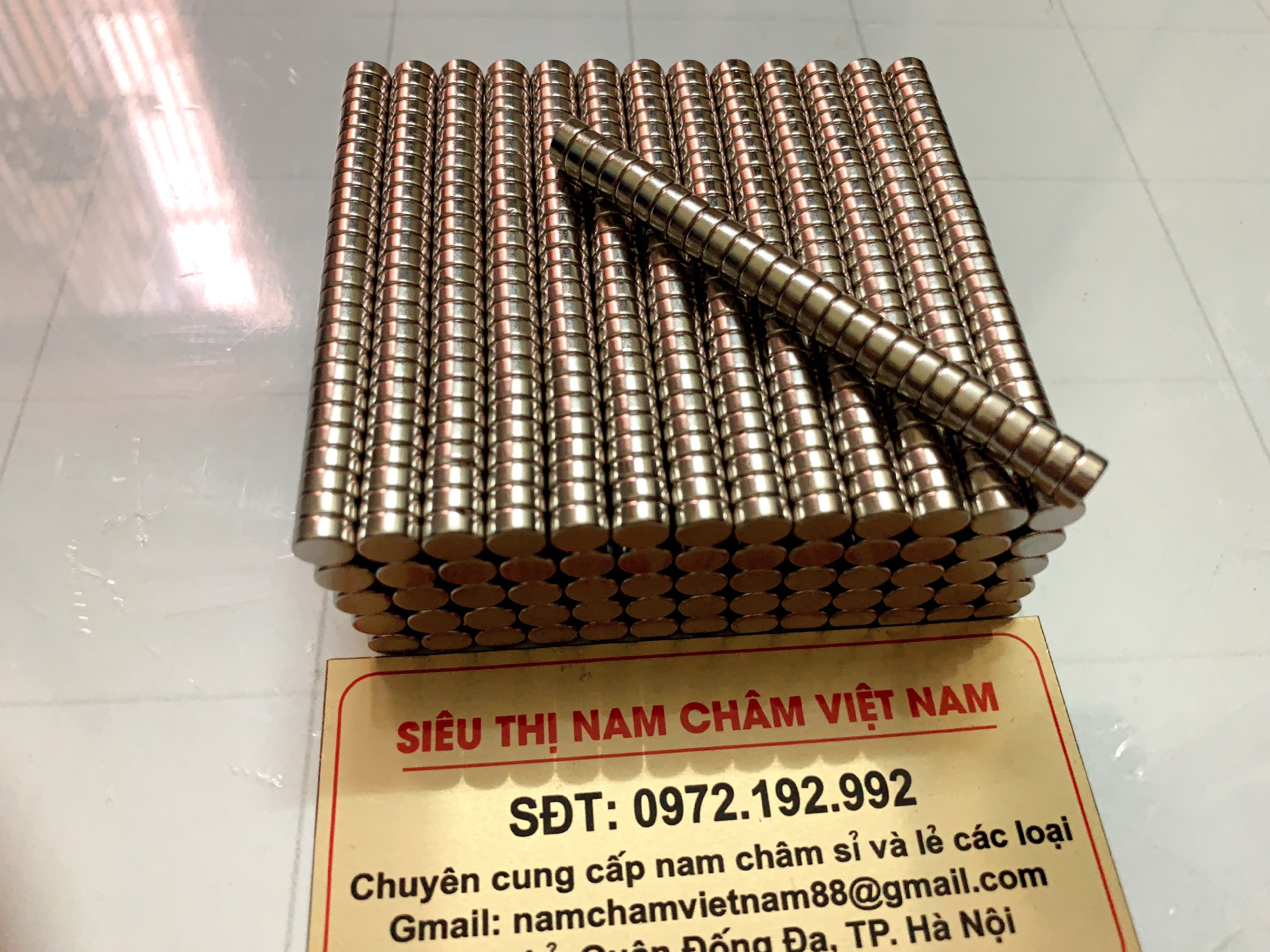 100 viên Nam châm 7x3mm ( nam châm vĩnh cửu)