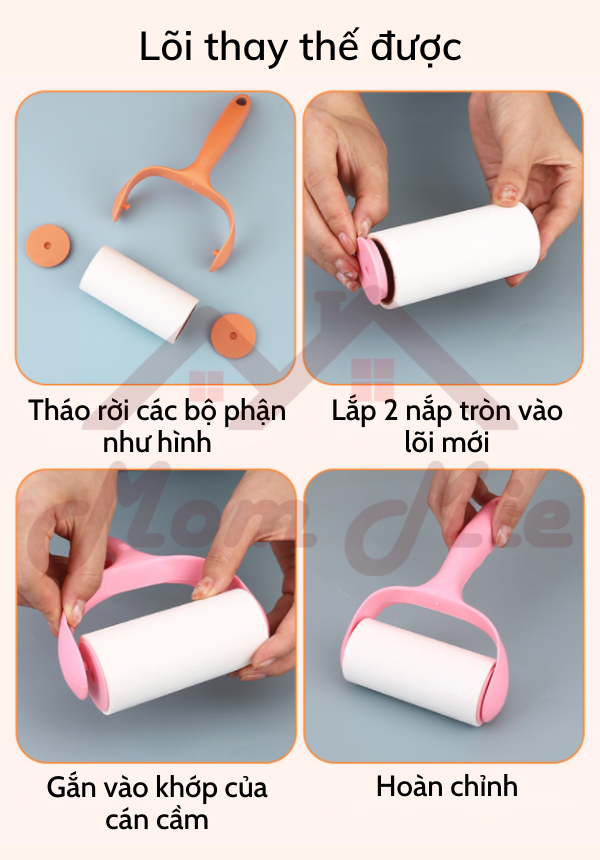 [Hcm]Dust Roller for Clothes, Sofas, Carpets, Shoes - Hair Dust Roller Paper - K017