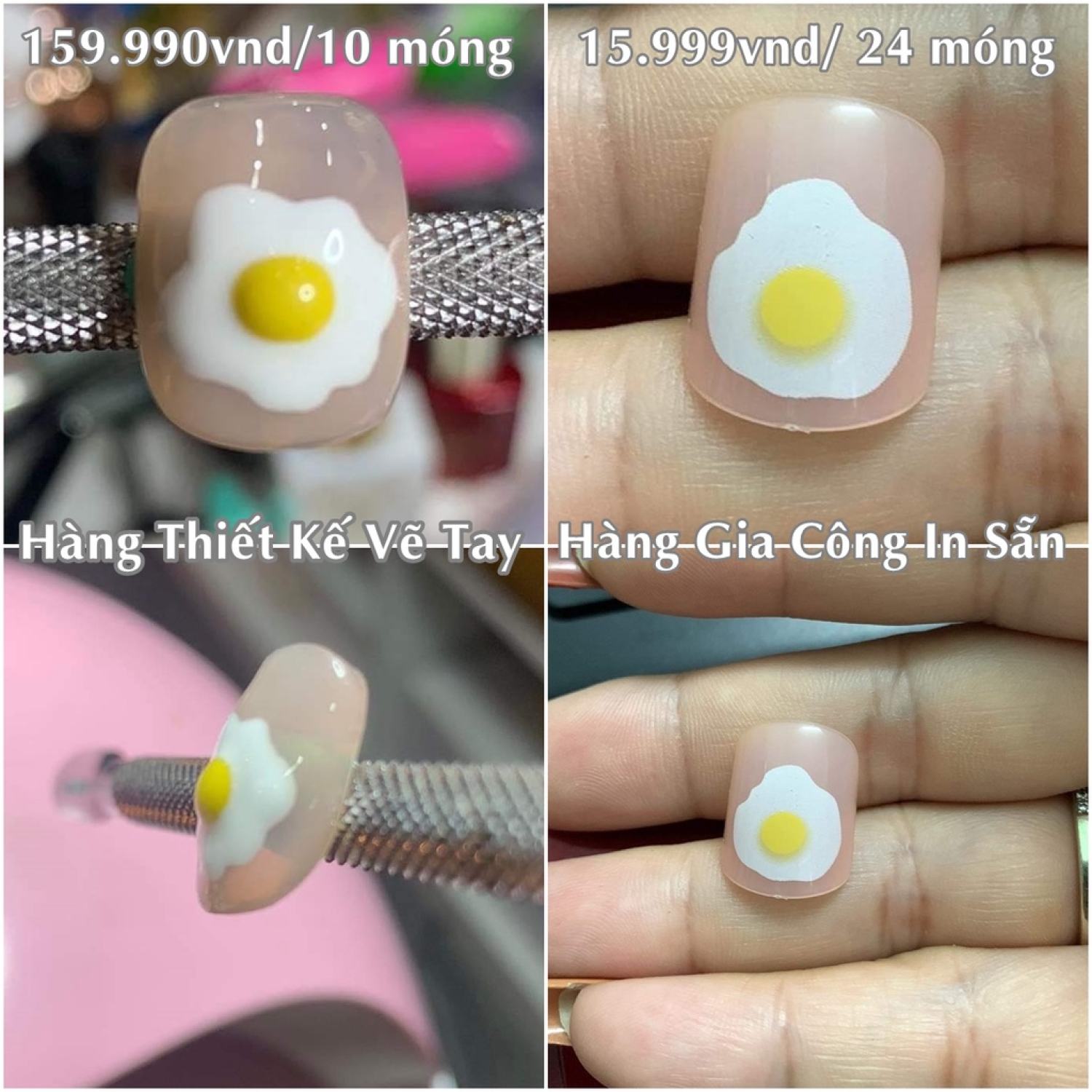 [HÀNG VẼ TAY CAO CẤP] Nailbox thiết kế bộ 10 móng ảnh thật