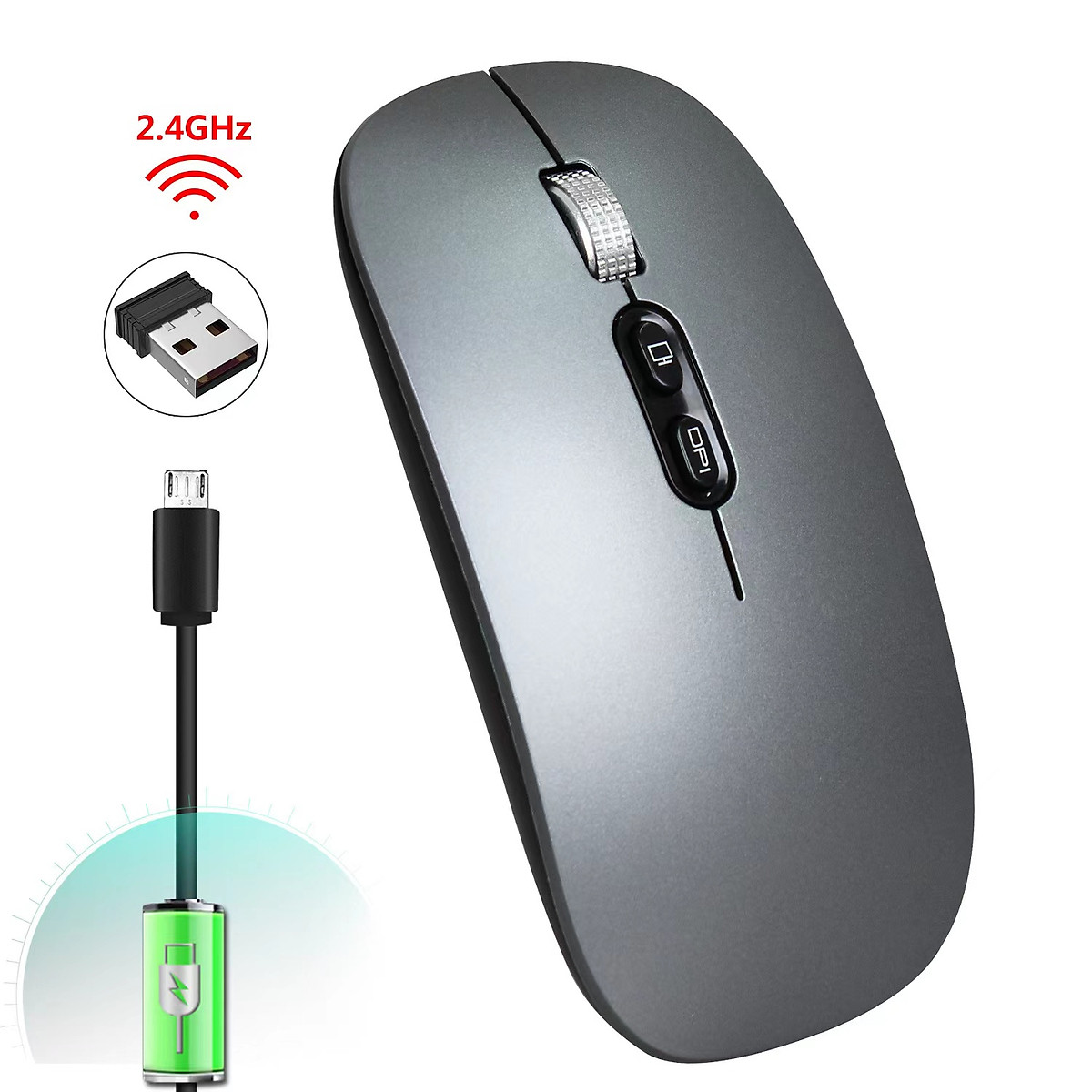 Chuột không dây m103 sử dụng pin sạc không lo thay pin