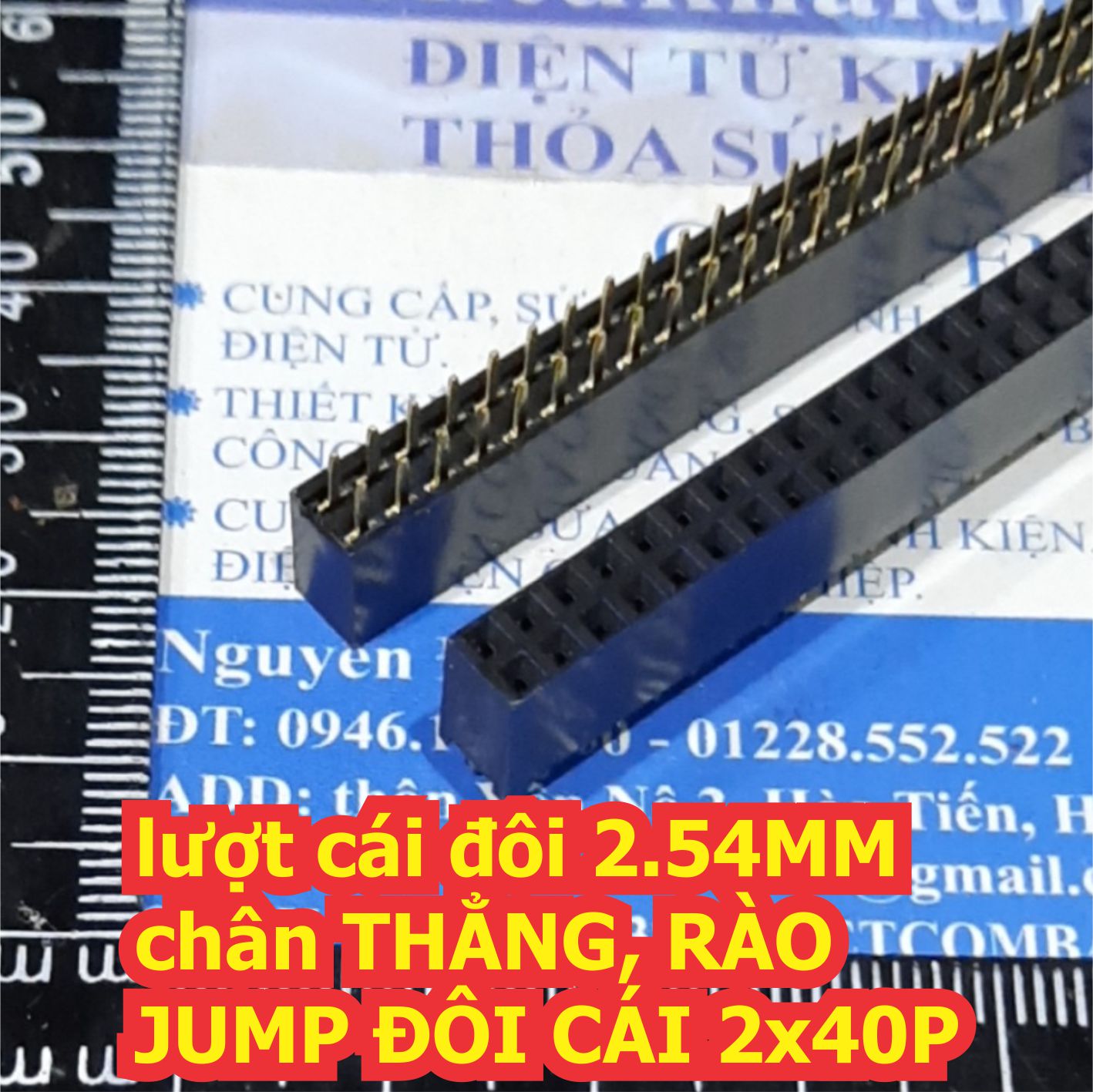 5 cái lượt cái đôi 2.54mm chân thẳng, rào jump đôi cái 2x40p kde6863