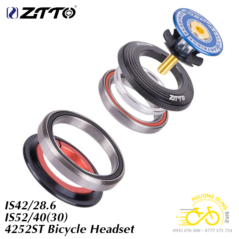 Chén cổ bát phốt thả bạc đạn xe đạp zitto 42/52mm