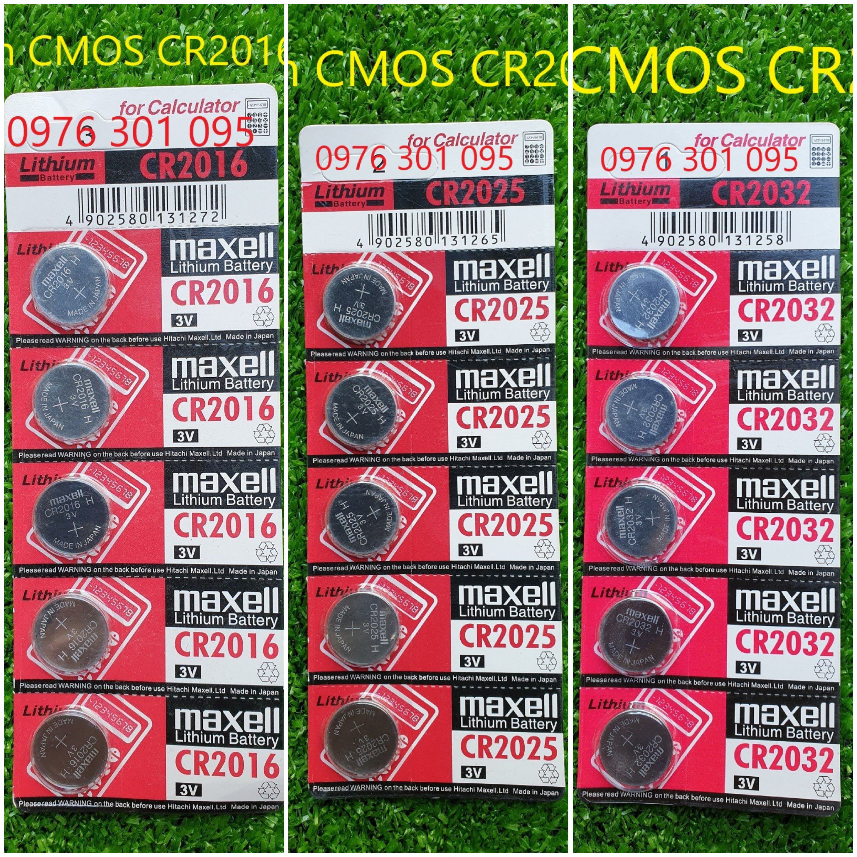 [COMBO 2 vĩ] PIN CMOS MAXELL CR2032/2025/2016 1 VĨ 5 VIÊN