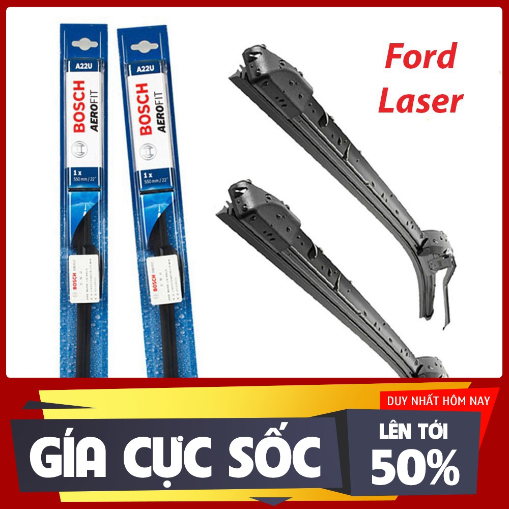Gạt mưa xe ford laser gạt mềm không xương chính hãng bosch -size 20-18