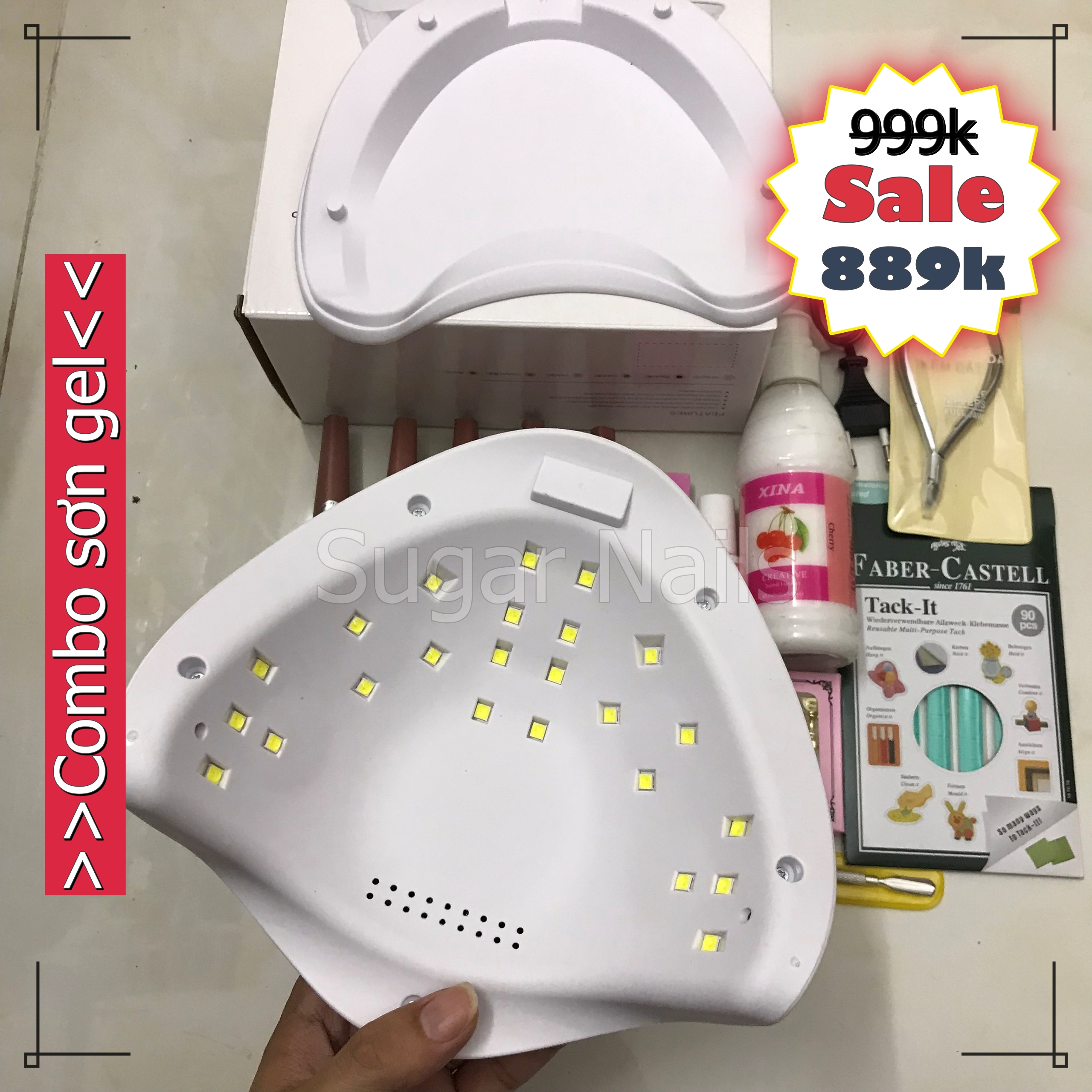 Combo đồ làm nail cá nhân 889k - (Combo làm sơn gel làm tại nhà) - Sugar Nails