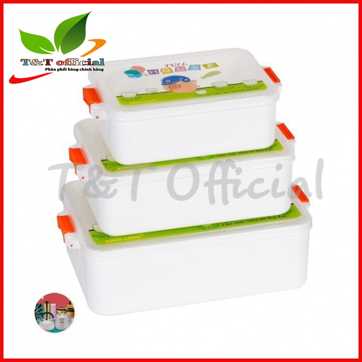 Bộ 3 hộp đựng thực phẩm 2047 Song Long