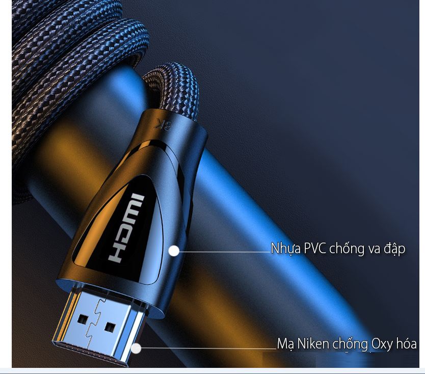 Cáp HDMI 2.1 Ugreen 8K@60Hz ( 1m 80401 , 1.5m 80402 , 2m 80403 ) (Sợi Cotton) Chính Hãng