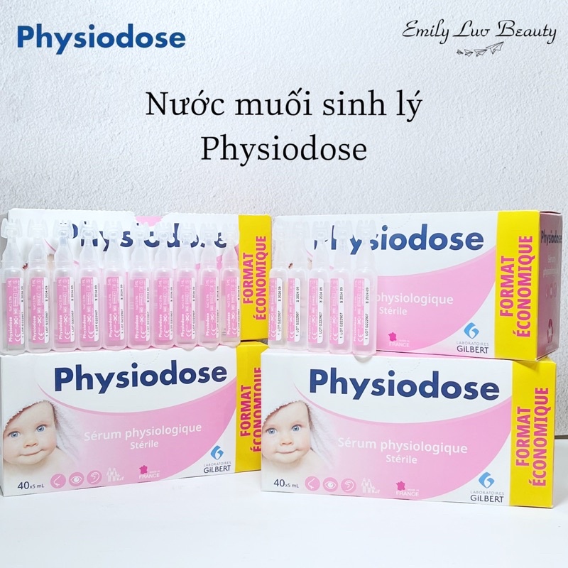 Nước muối sinh lý Physiodose Pháp 40 ống 5ml