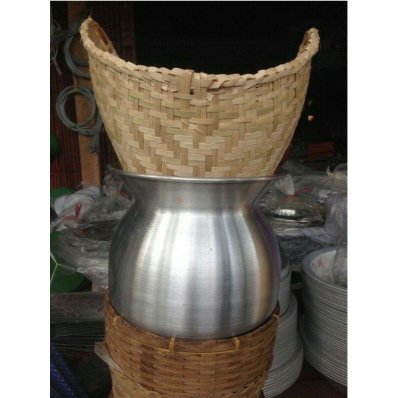 NỒI HẤP -CHÕ HẤP XÔI LÀO (có vỉ, tặng kèm 1 ếp đựng xôi)
