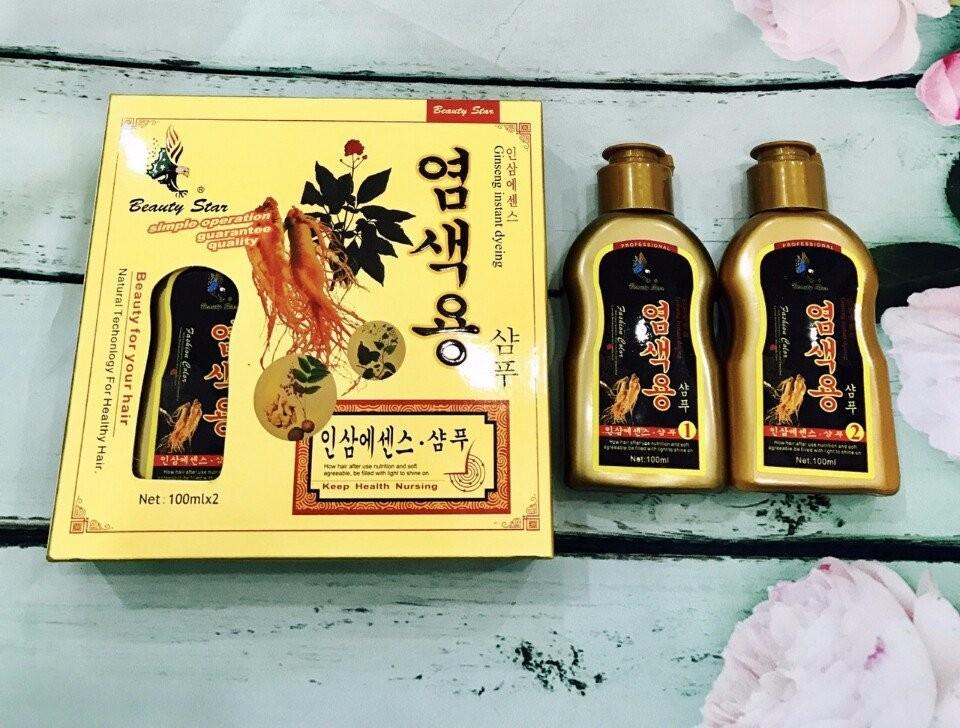[HCM]Dầu Gội Đen Tóc Ginseng Instant Dying Beauty Star Hàn Quốc - DC