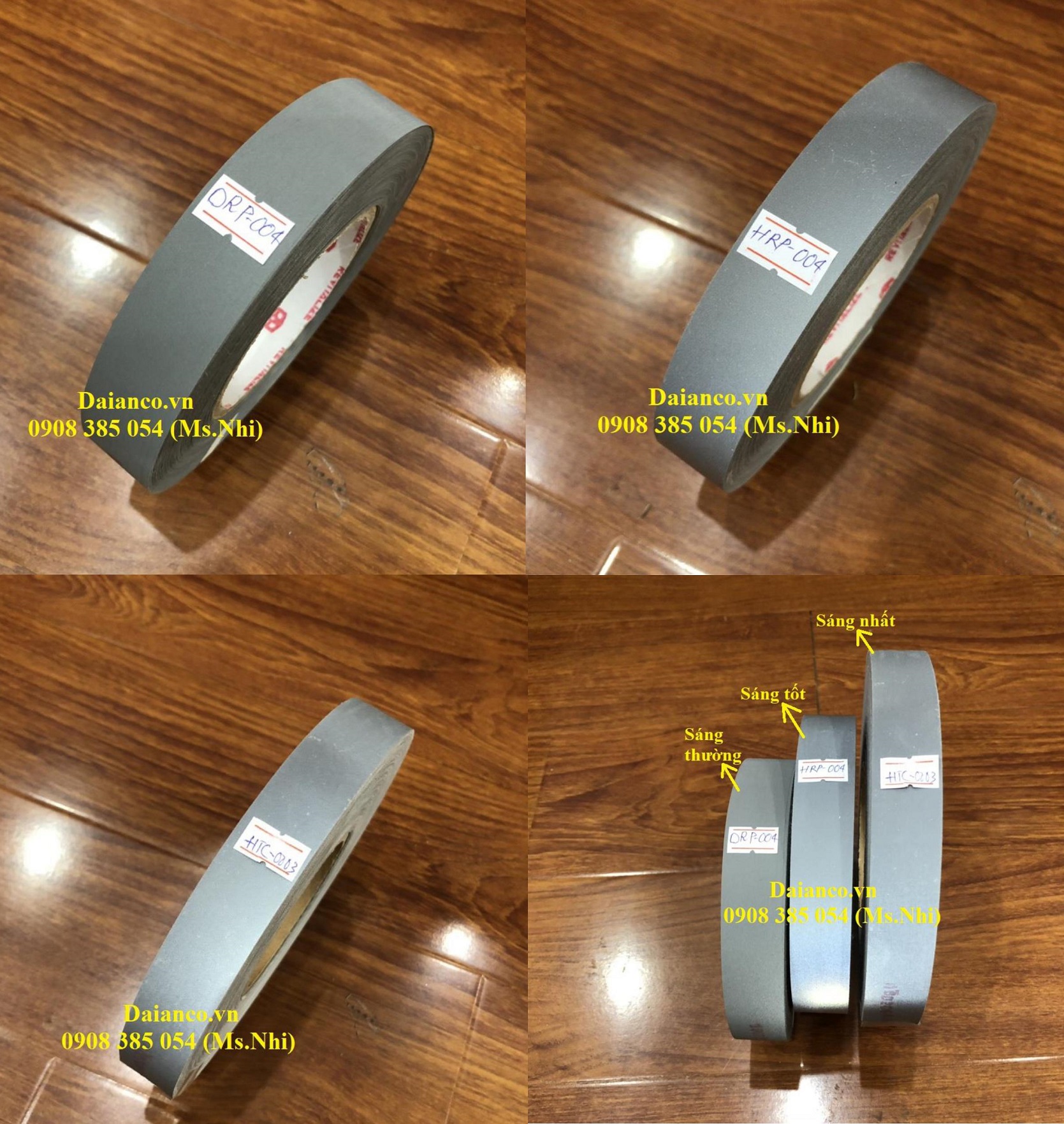 Cuộn dây phản quang Poly sáng bạc bản 2,5cm- Dài 100m- hàng sẵn