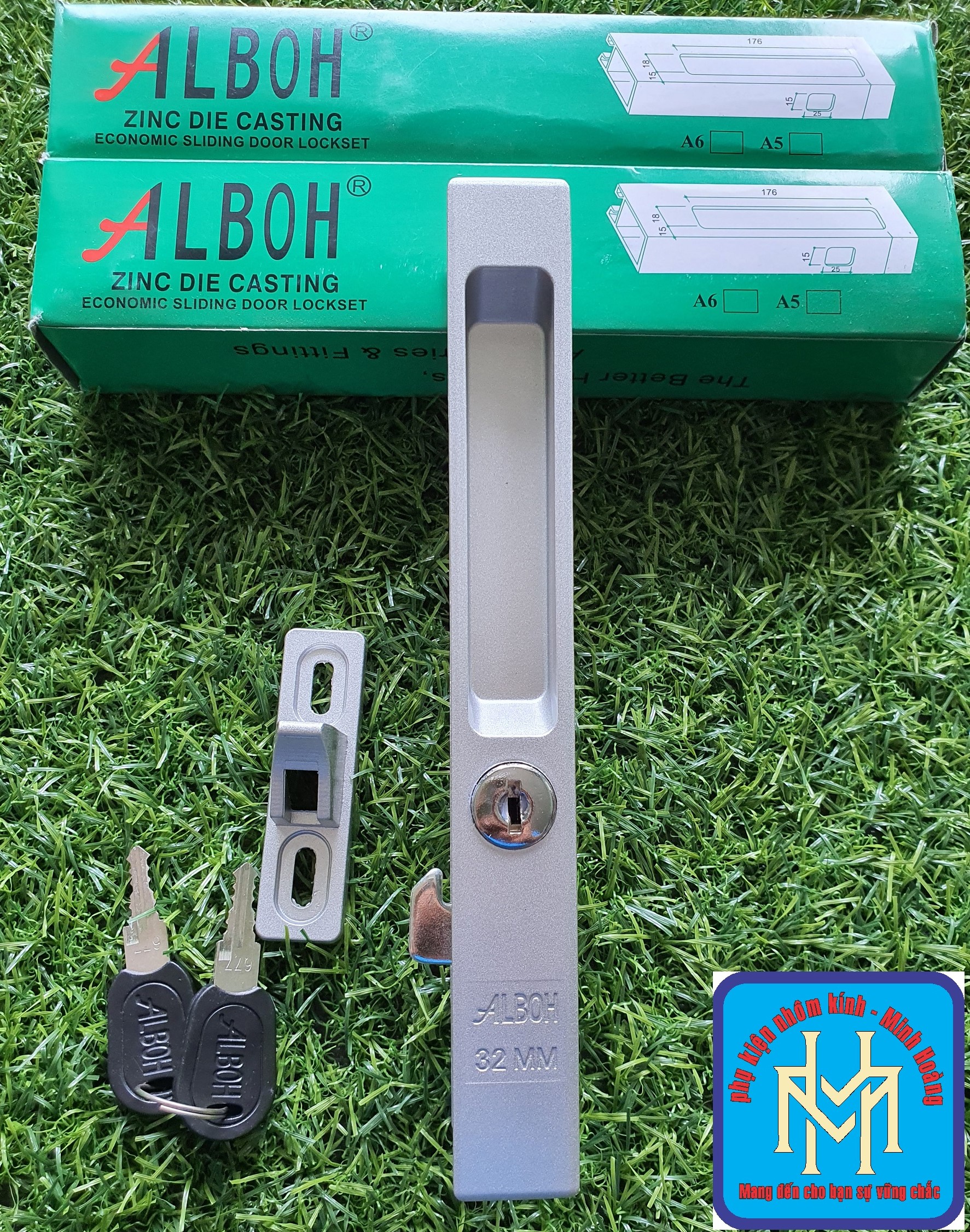 Khóa âm cửa lùa TB hiệu ALBOH loại tốt