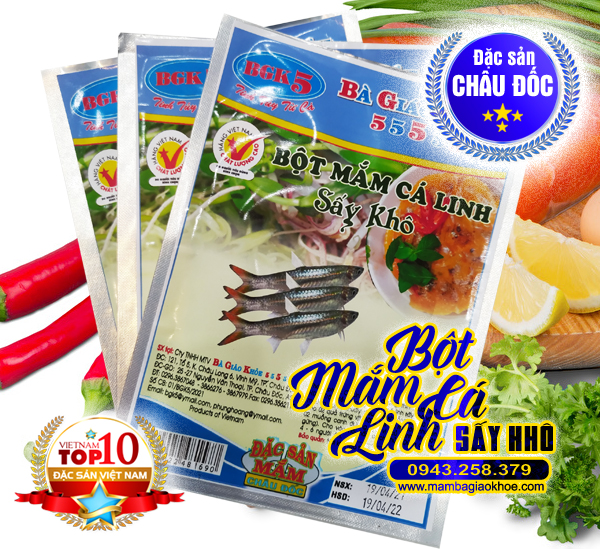Bột mắm cá linh sấy khô - Đặc sản Châu Đốc
