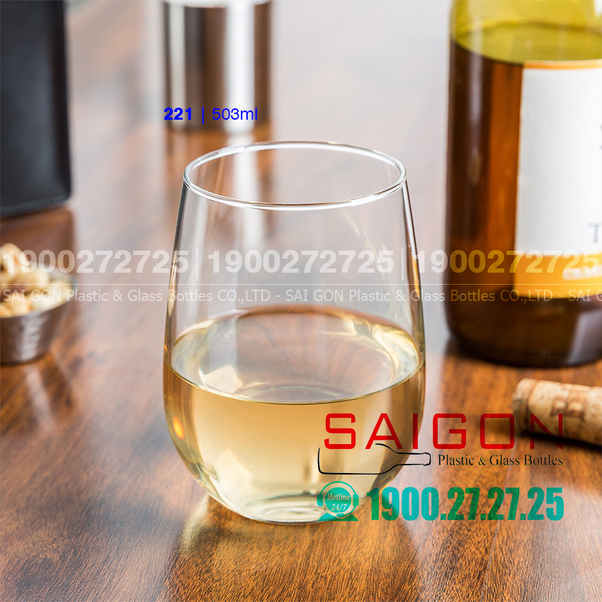 [HCM]Ly Thủy Tinh Libbey Stemless White Wi.ne 503ml | Nhập Khẩu E.U
