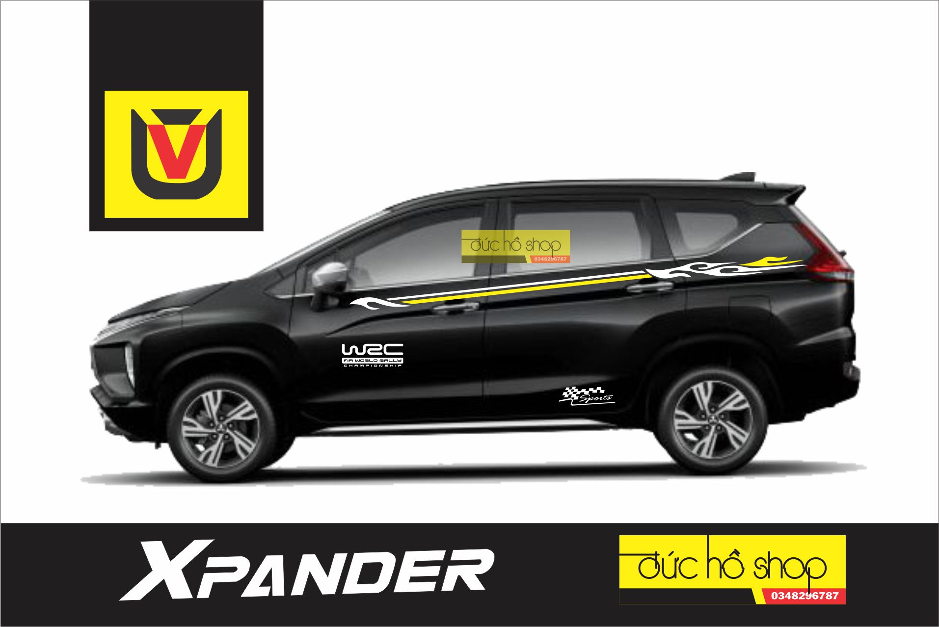 Tem xe Mitsubishi Xpander xe màu đen