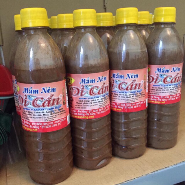 Da nang special rice/fish wedge fish sauce with 500 grams large jar-or called Da Nang fish is pure rice fish sauce