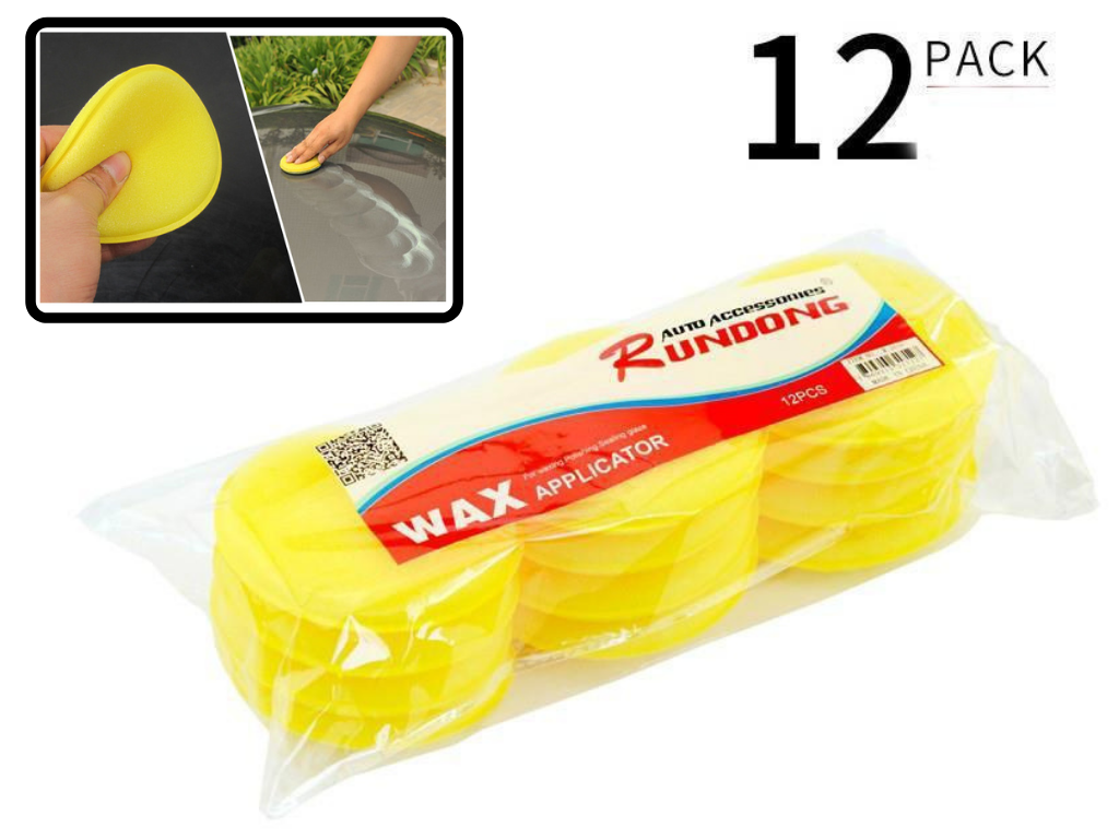 Combo 12 Mút Bọt Biển Đánh sáp Rundong, Mút Thoa Hóa Chất Chăm Sóc Xe