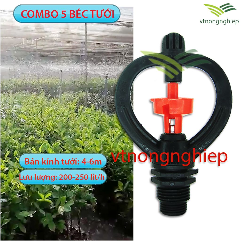 5 nozzles watering plants bb-906 lace outerwear 17mm, 21mm, sell glass watering 4-6m, nozzles watering spraying jib, body rotation, nozzles watering vegetable, flower beds. Irrigation System water-vtnongnghiep