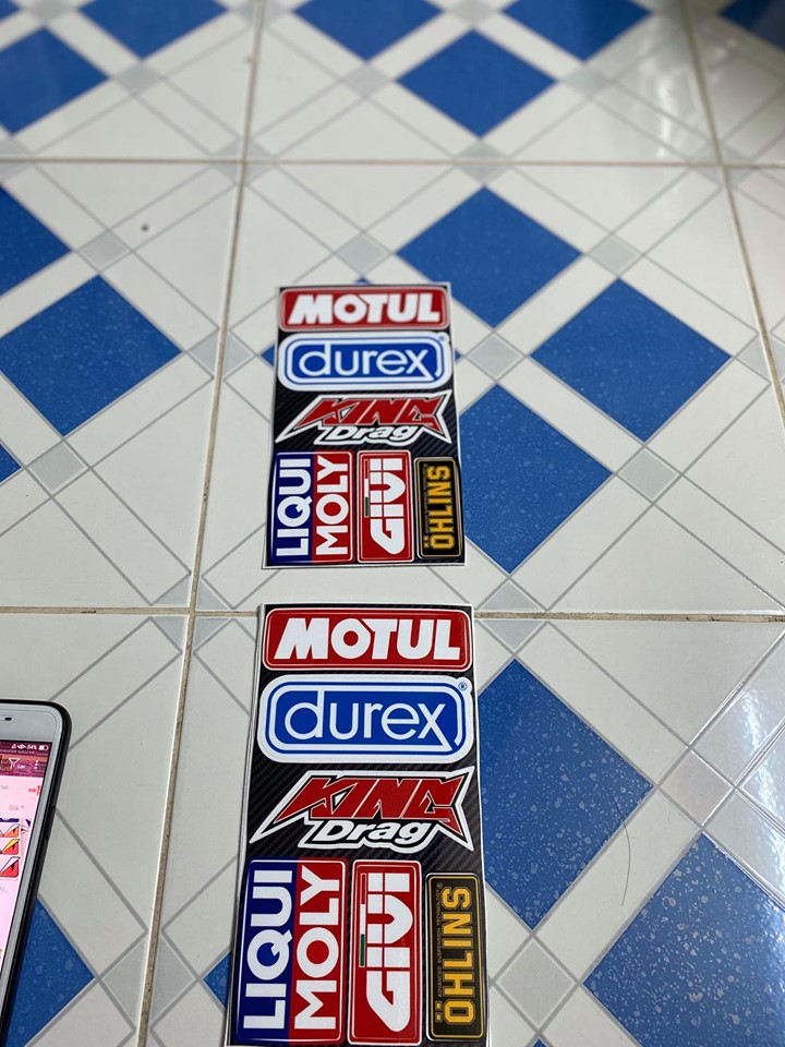 [HCM]TEM logo 10 x 18 KING DRAG MOTUL DUREX