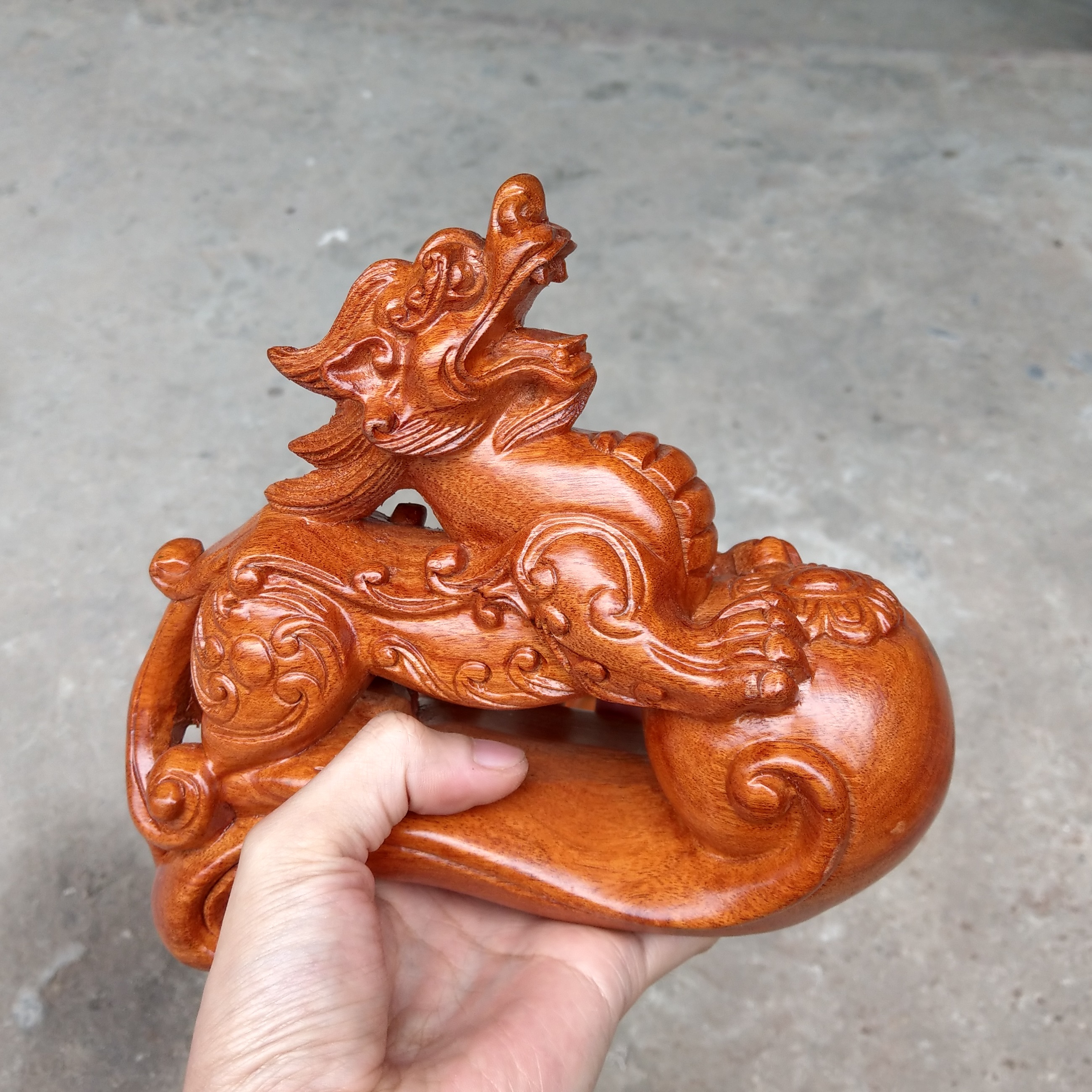 Tỳ hưu gỗ Hương - Tượng Đơn - Size 20cm