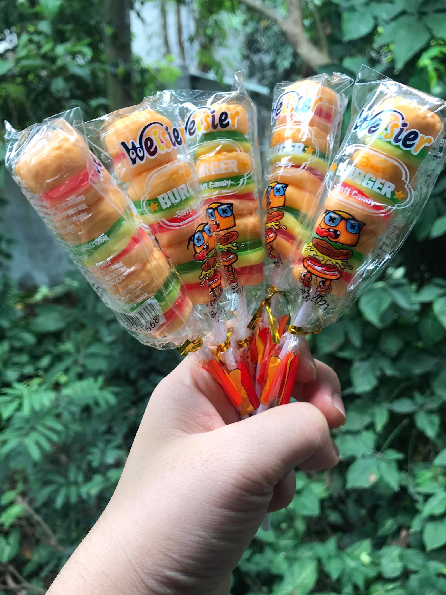 KẸO DẺO HÌNH  HAMBURGER DỄ THƯƠNG SIÊU NGON