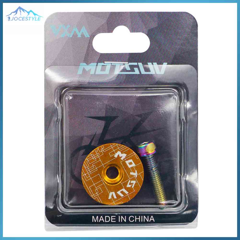 MTB Bike Headset Cover w/ Screw Bicycle Front Fork Tube Stem Top Cap Covers