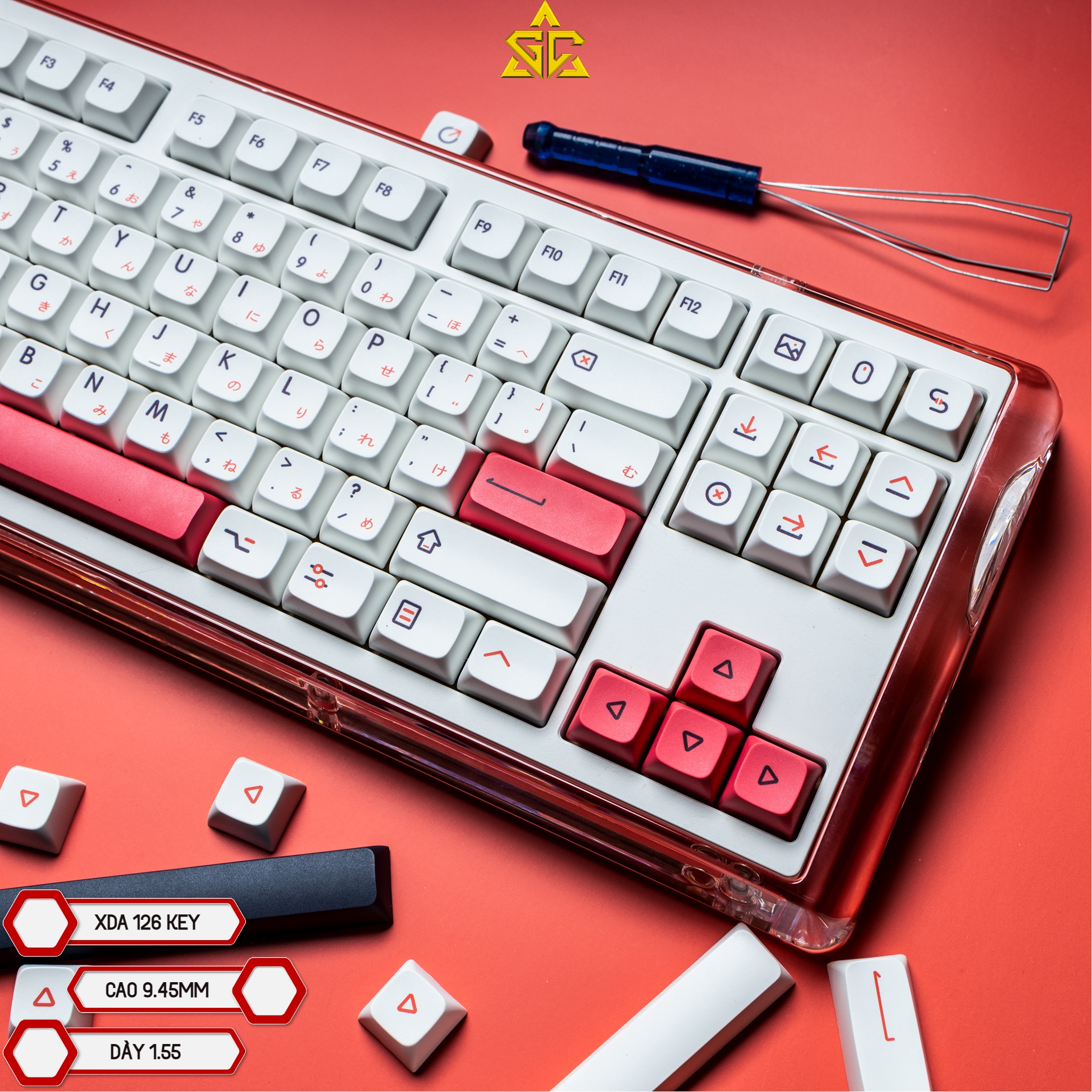 Keycap Kon Momo 126 nút bàn phím cơ Profile XDA Thick PBT