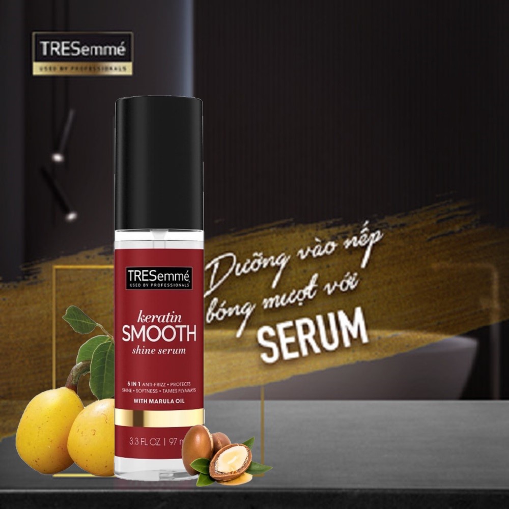 Serum Dưỡng Tóc Tresemme Keratin Smooth 97ml Vào Nếp Bóng Mượt 72H TRESemmé Keratin Smooth Shine Serum 97ml