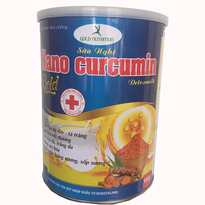 Sữa nghệ Nano Curcumin Gold Detoxmilk 900g-[Chính Hãng]