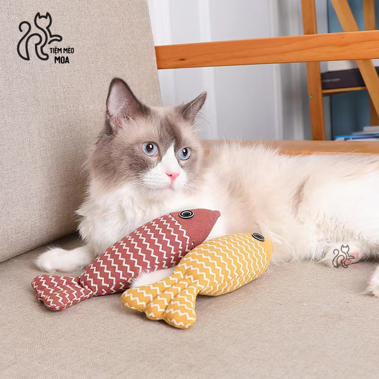 Cá bông có catnip - Đồ chơi cho mèo - Tiệm Mèo Moa