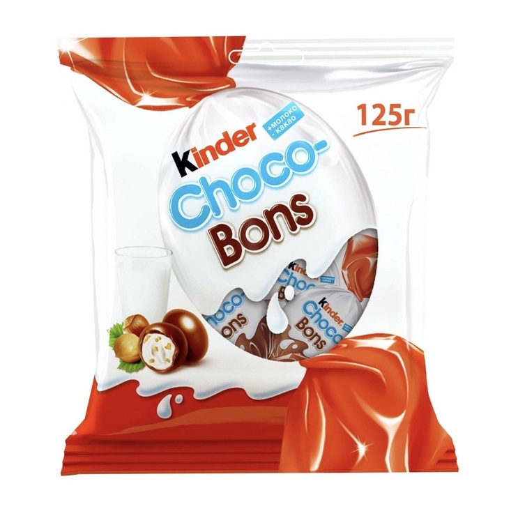Kẹo socola Kinder Choco Bons nhân sữa và hạt phỉ hàng Nga