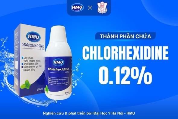 Nước Súc Miệng HMU Chlorhexidine 0,12% - Chai 250ml