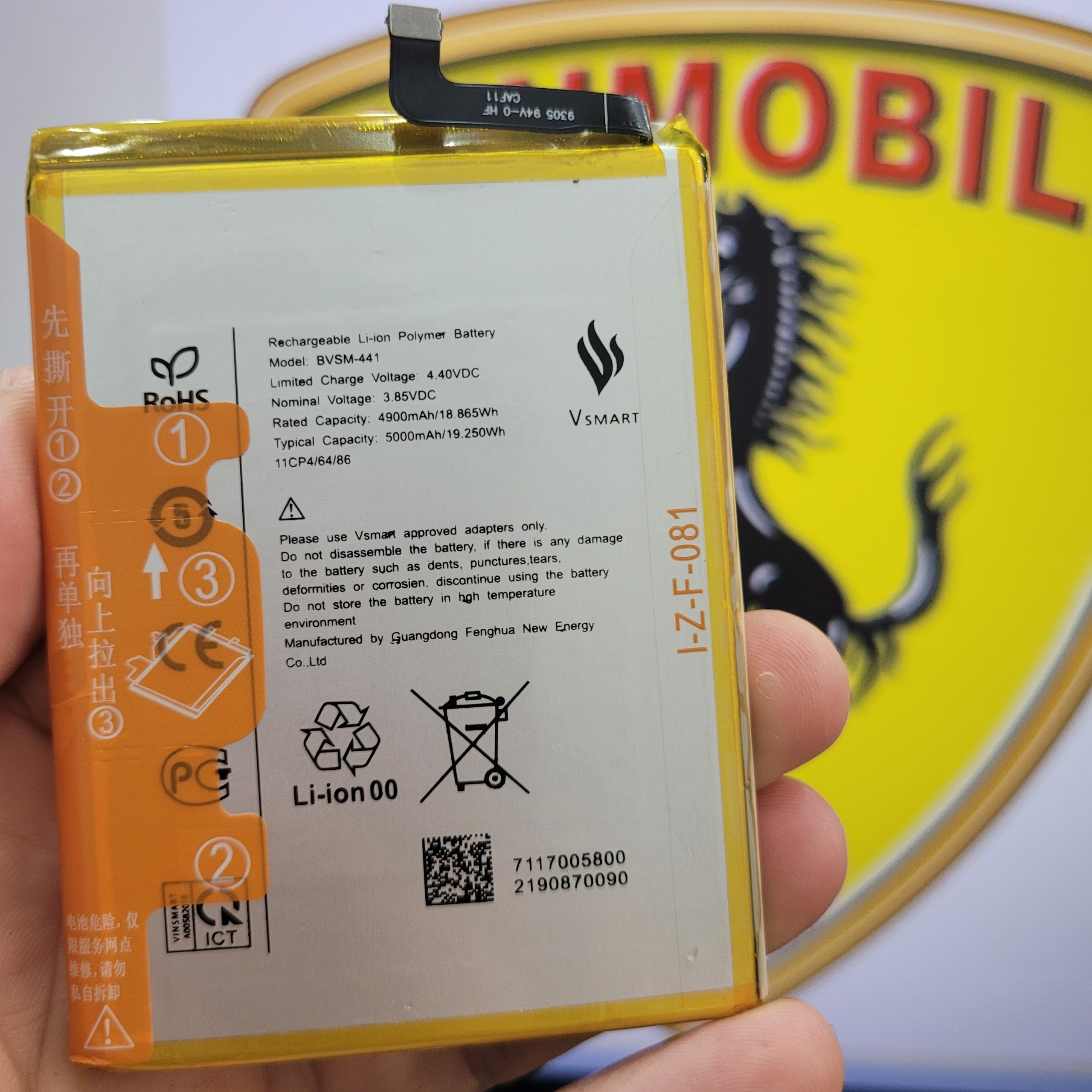 PIN ZIN VSMART BVSM-441 Dùng Cho JOY 4 (bảo hành 3 tháng)