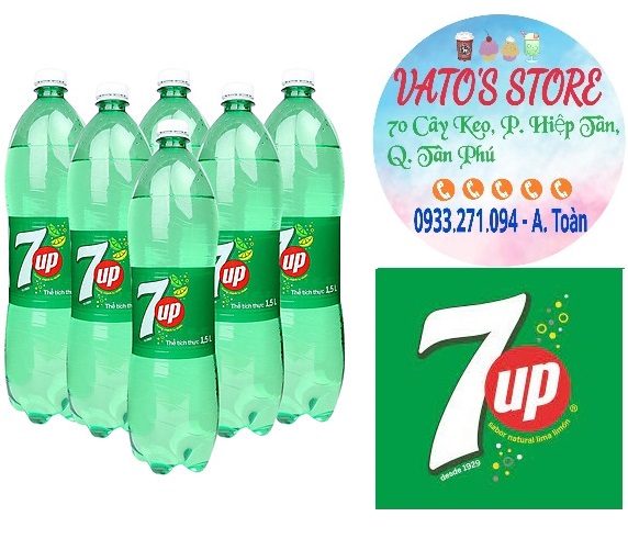 Nước ngọt 7UP vị chanh chai 1.5 lít