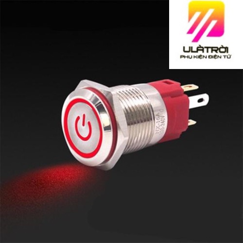 Nút nhấn nguồn 12mm , nút nhấn giữ có đèn LED 5 - 24VDC