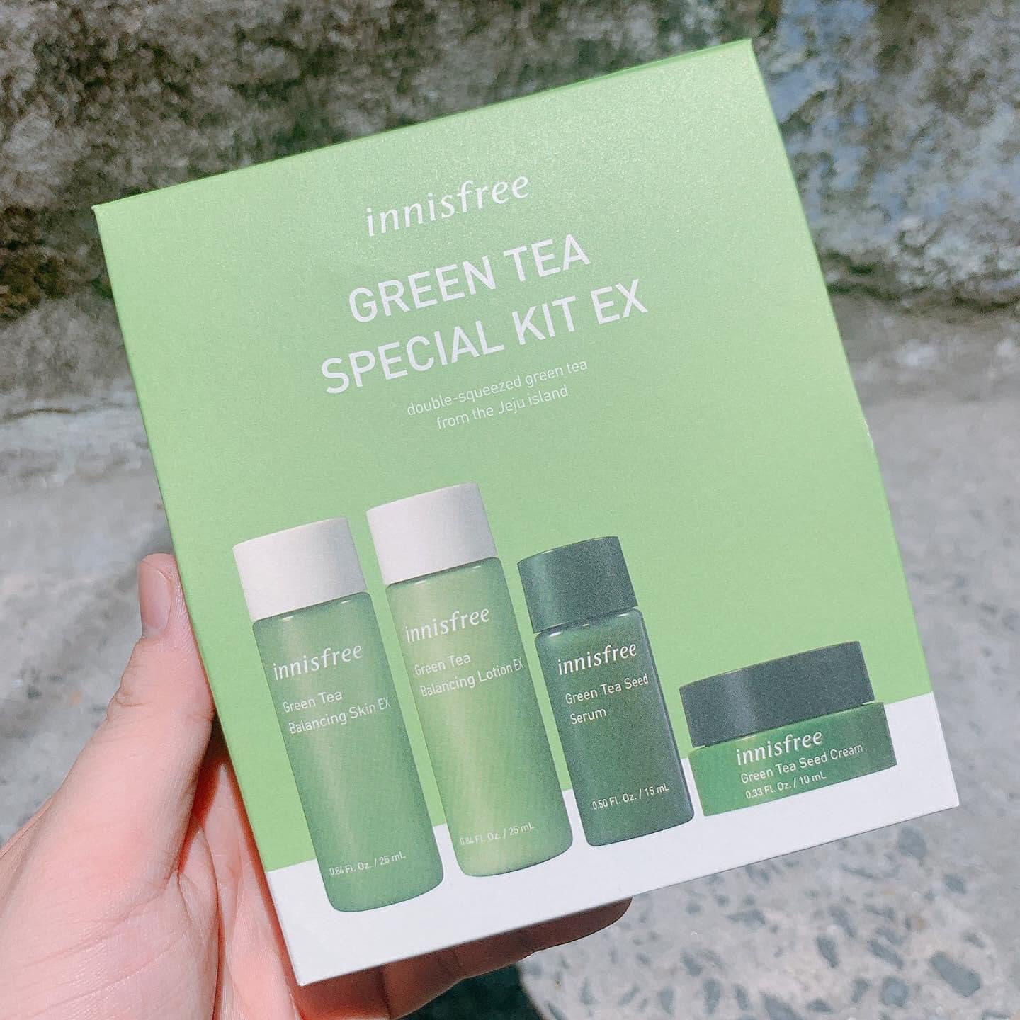[HCM]Bộ Kit Dưỡng Da Mụn Cấp Ẩm Innisfree Green Tea Special Kit EX