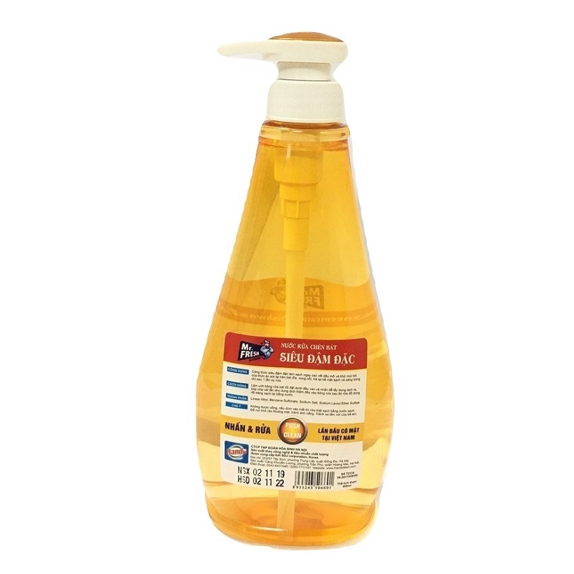Combo 2 chai nước rửa chén bát đậm đặc Mr. Fresh Hàn Quốc 800ml (2 Hương) KL736