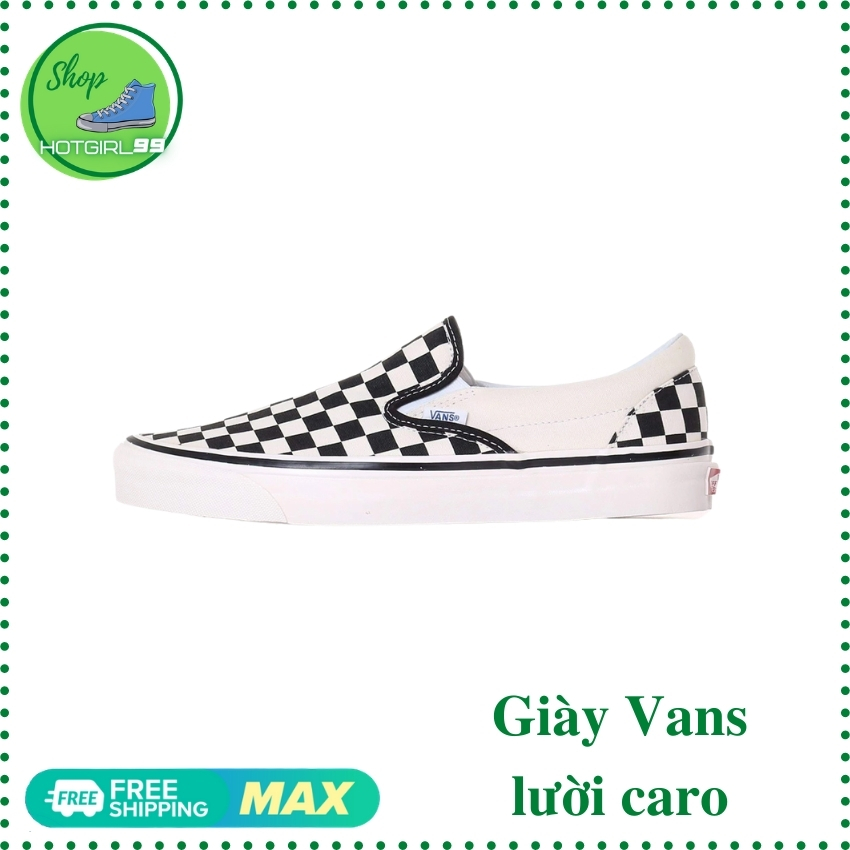 Giày lười, Vans lười caro nam - GLVCR01 - Hotgirl 99 -  Kiểu dáng thể thao, dễ kết hơp với các kiểu trang phục khác tạo cho bạn sự mạnh mẽ, cá tính. Sản phẩm được tặng kèm hộp