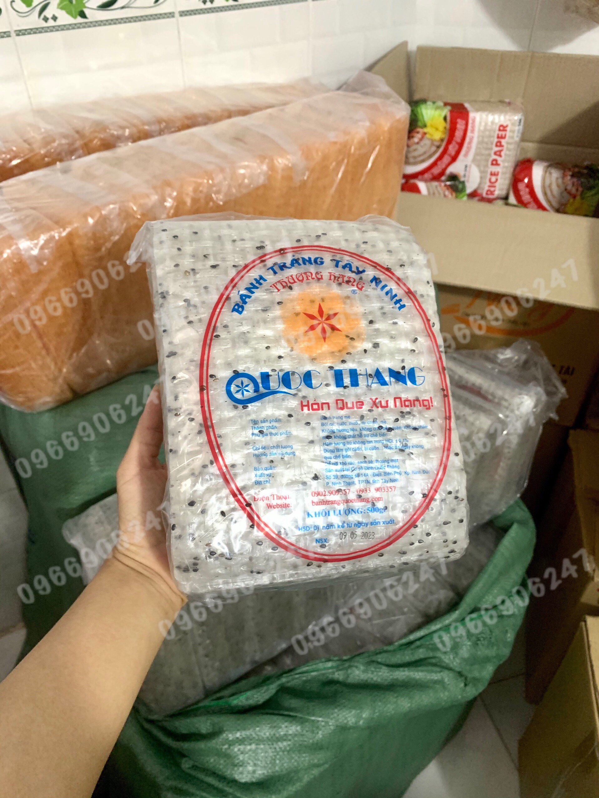 Bánh tráng mè đen Tây NInh 500gr
