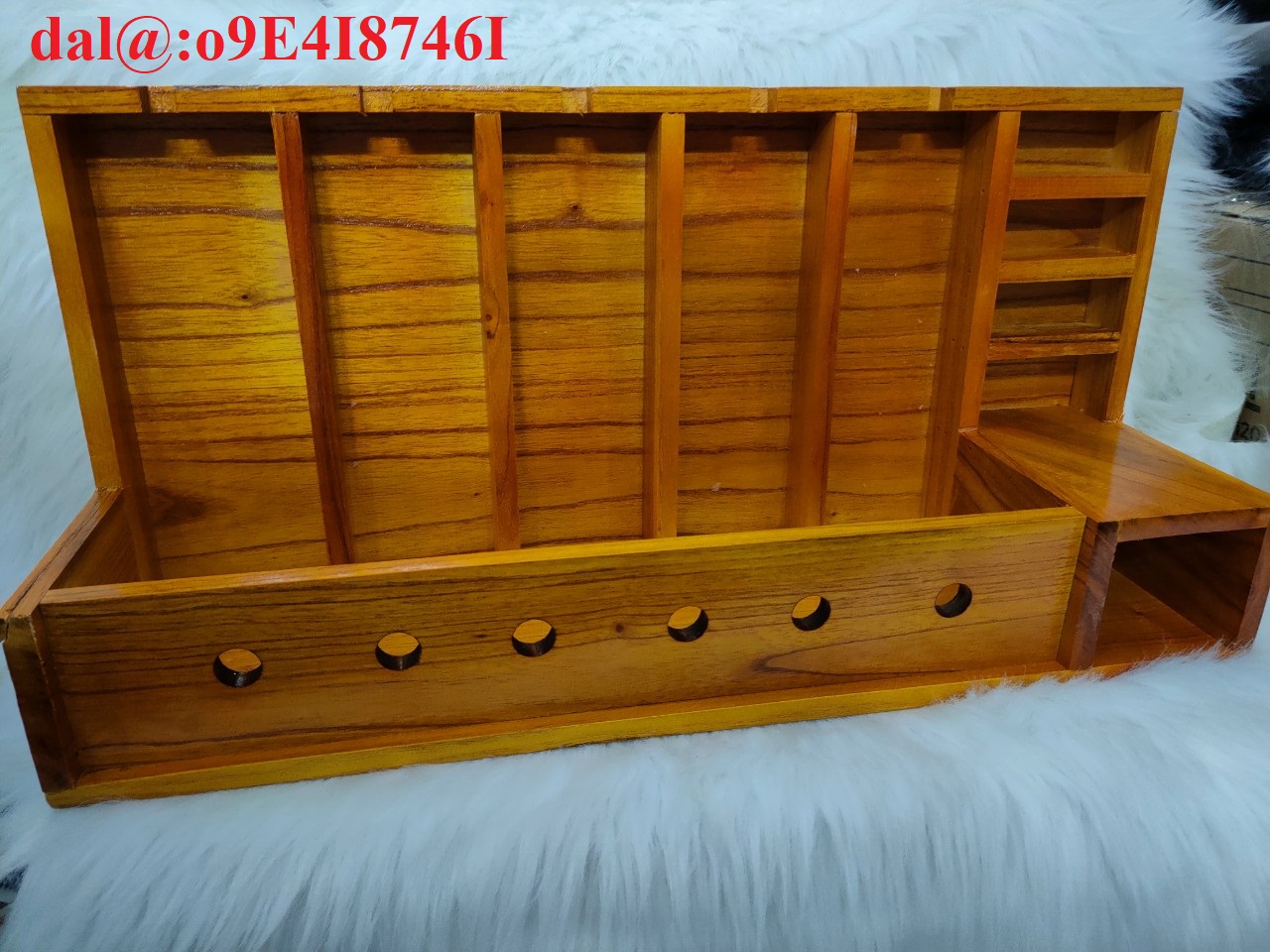 Khay gỗ đựng dụng cụ cắt tóc loại 1 hộc