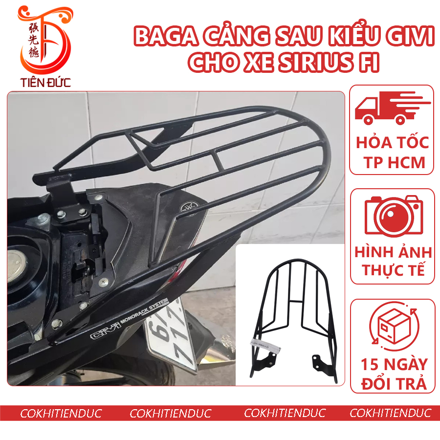 Baga cảng kiểu givi dành cho xe sirius fi